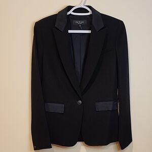 Rag & Bone Black Textured Blazer